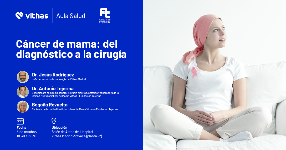 Cartel de la jornada informativa para pacientes con cáncer de mama